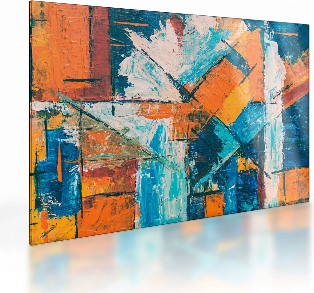 Kép - Absztrakció (üvegen) (70x50 cm)