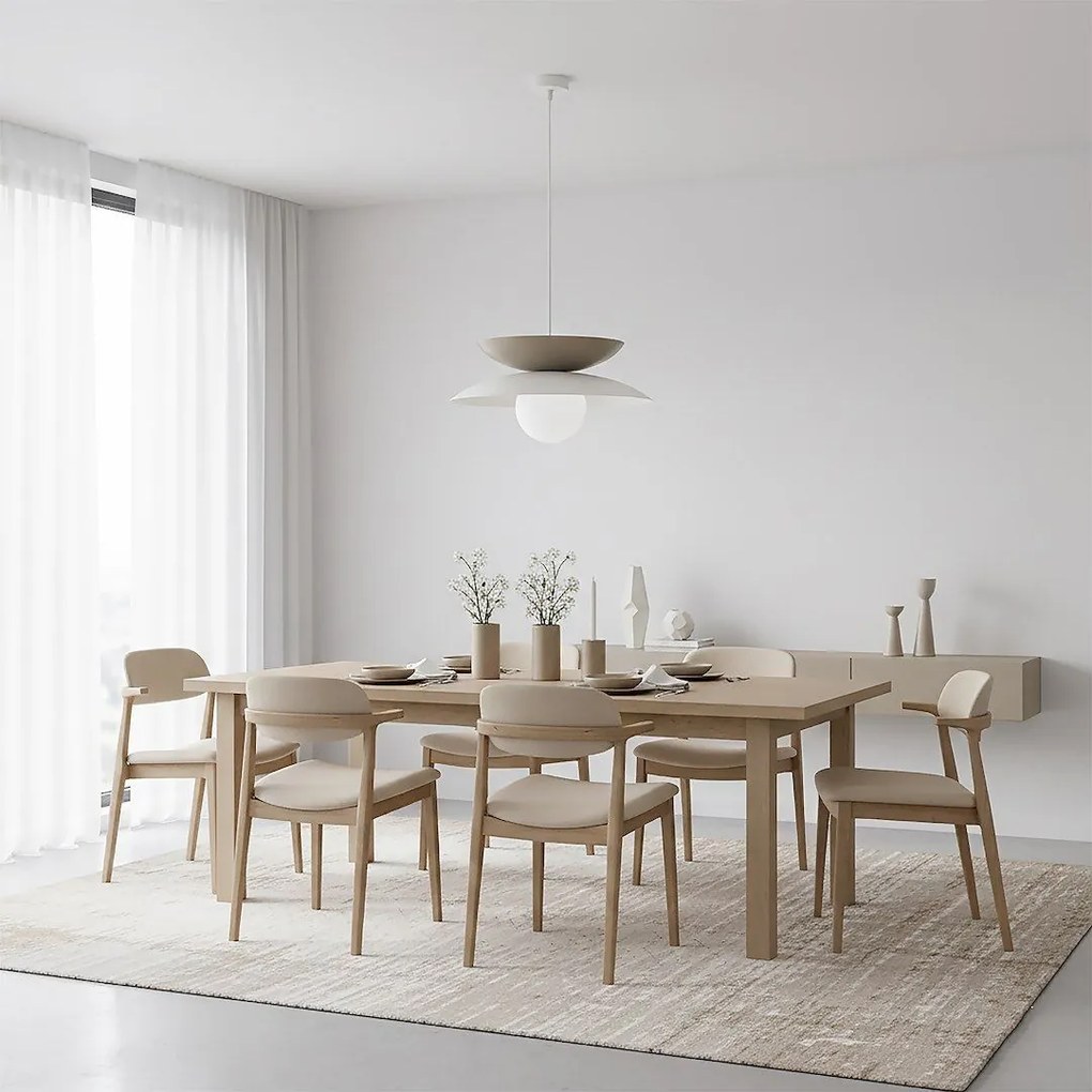 Emibig modern függeszték nagoya bézs fehér emi1639/6