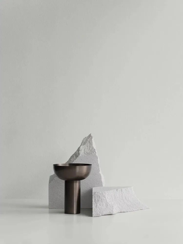 Szürke rozsdamentes acél váza (magasság 21 cm) Miyabi – Blomus