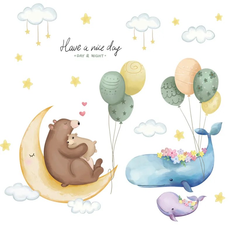 PIPPER | Falmatrica "Medvék és bálnák" 115x78cm