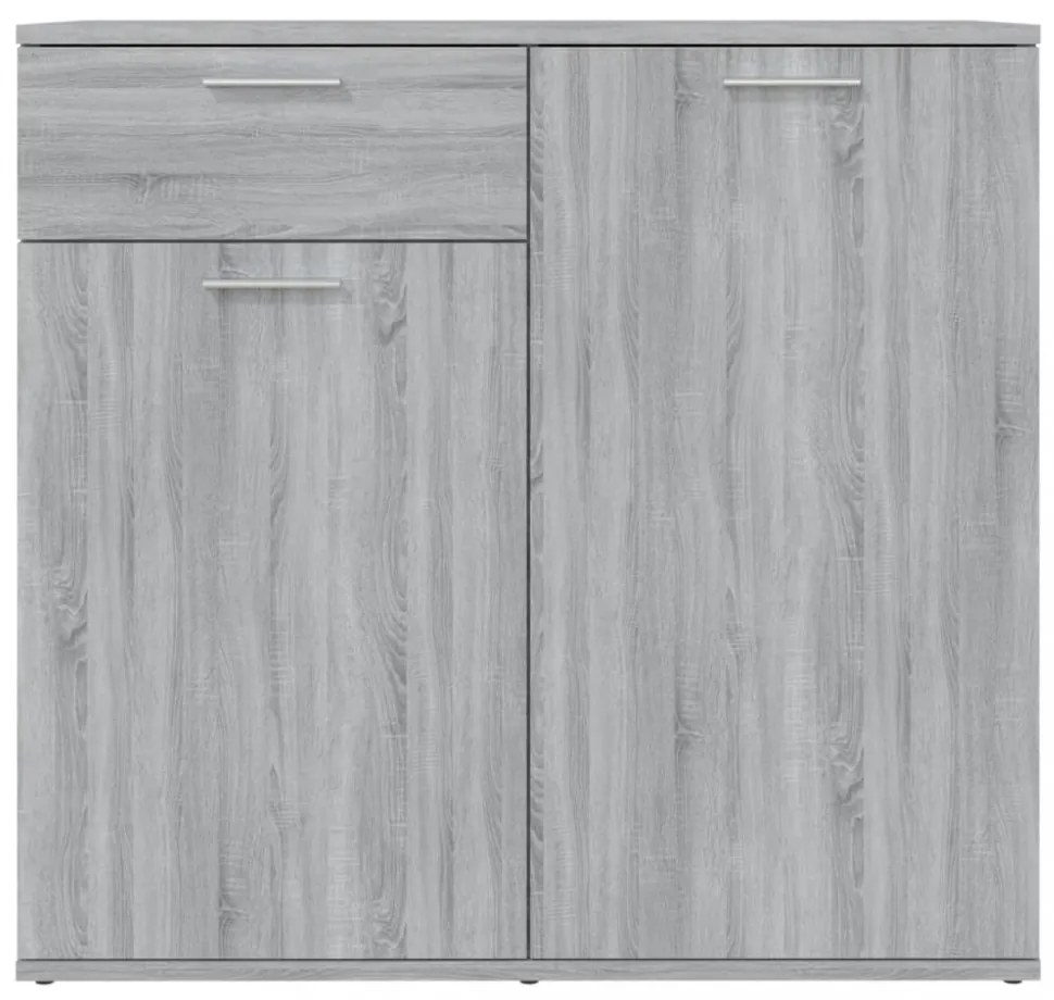 szürke sonoma színű szerelt fa tálalószekrény 80x36x75 cm