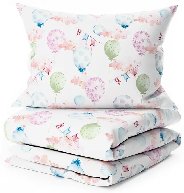 Krepp ágyneműhuzat kiságyba Renforcé BALUNEA fehér Ágyneműhuzat mérete: 45 x 65 cm | 90 x 140 cm