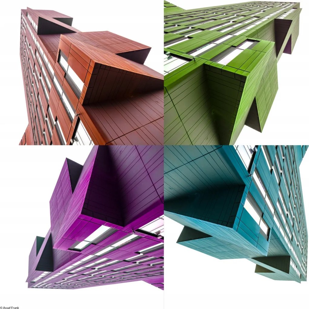 Poszter 30x30cm Régi adótorony, színes, Assaf Frank