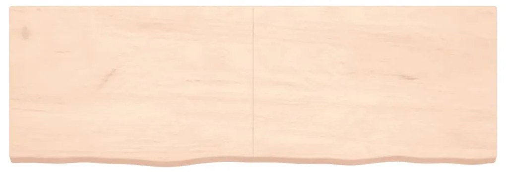 kezeletlen tömör tölgyfa fali polc 180x60x(2-6) cm