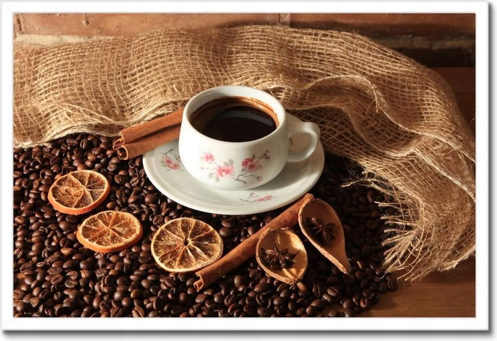 Poszterek keretben 60x40 Kávé és szárított narancs