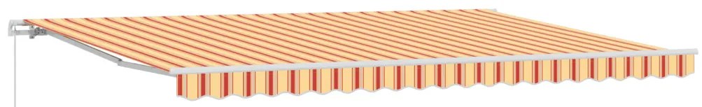 Kézi Behúzható Napellenző Sárga és Narancs 500x300 cm