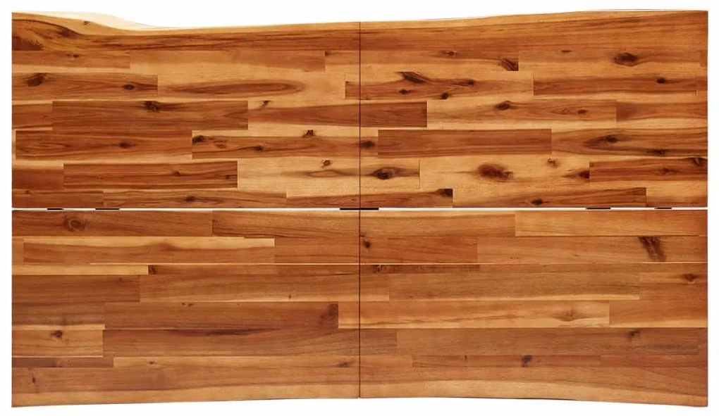 tömör akácfa étkezőasztal természetes éllel 140 x 80 x 75 cm