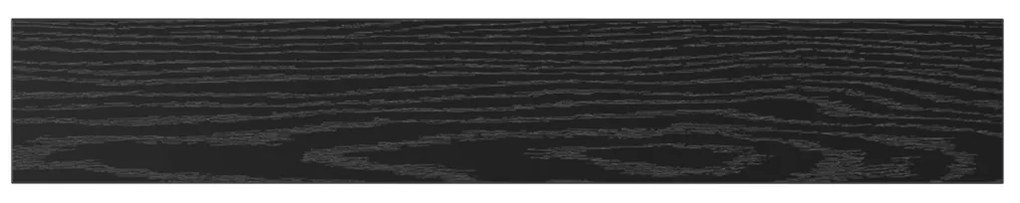 Könyvespolc Rács - 4 Fekete Tölgy Színben, 60x10x1.5 cm - Mérnöki Fából Készült