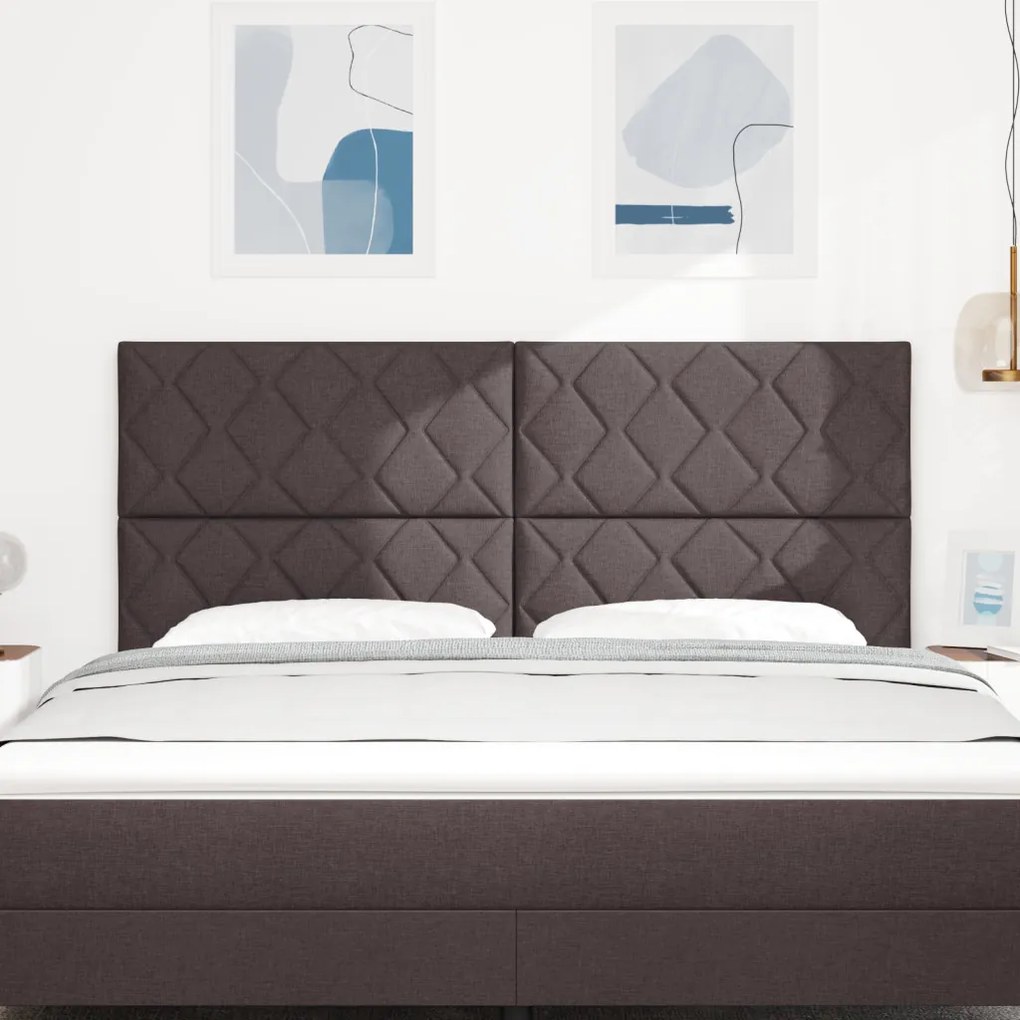 LED Fejtámla Gyémánt Blokkok Design Sötétbarna 180 cm Szövet