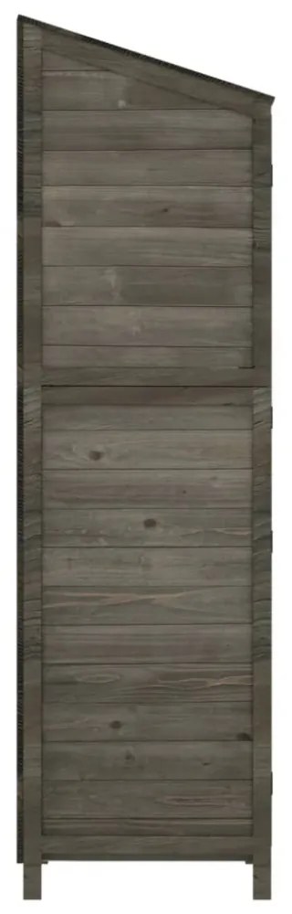 antracit tömör fenyőfa kerti fészer 102x52x174,5 cm