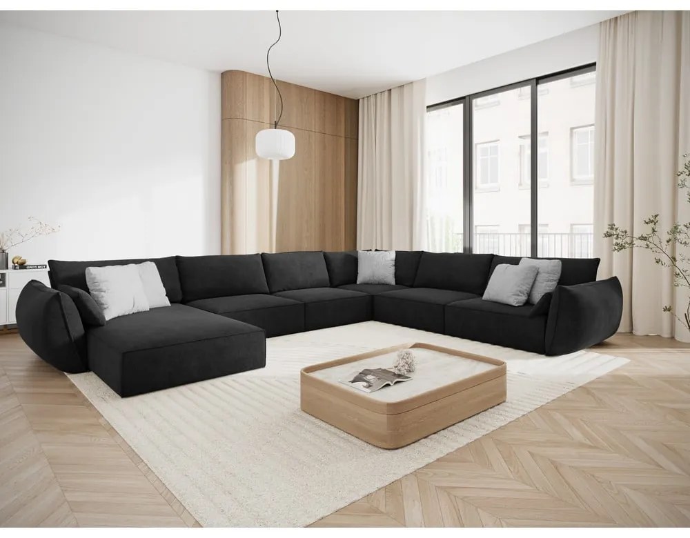 Sötétszürke sarokkanapé (jobb oldali) Vanda – Mazzini Sofas