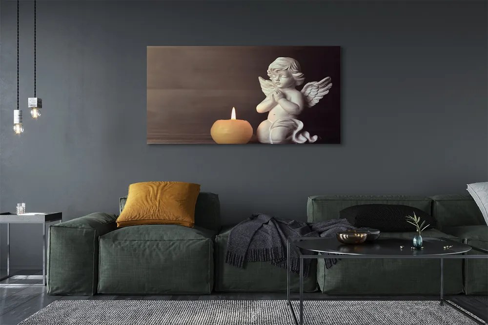 Canvas képek Ima angyal gyertya 100x50 cm