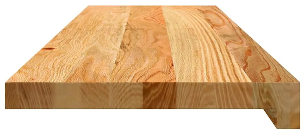2 db tömör tölgyfa világosbarna lépcsőfokok 90x25x2 cm