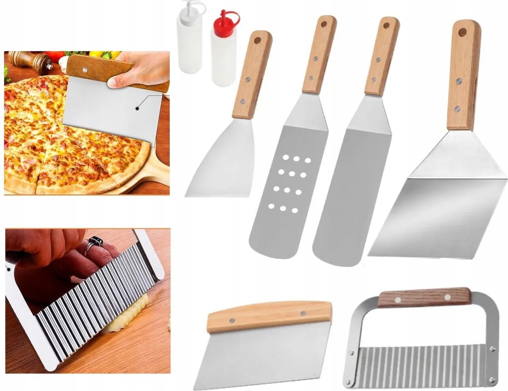 Grill Tartozék Készlet 8 Részes szabadtéri piknik grillezéshez