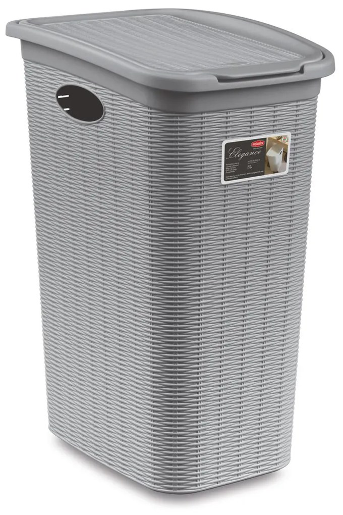 STEFANPLAST Elegance szennyeskosár 36 L, szürke