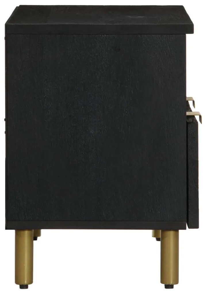 fekete szerelt fa TV-szekrény 70 x 33 x 46 cm