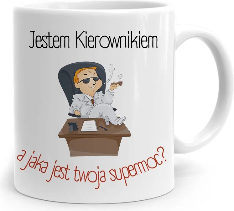 Bögre Ajándék Vezetőnek Én Vagyok A Vezető, fényképes nyomattal