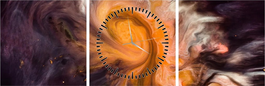 Absztrakt kép - univerzum (órával) (90x30 cm)