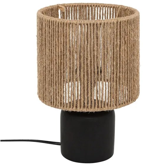 Atmosphera - Asztali lámpa KOBY 1xE14/40W/230V kender/fekete