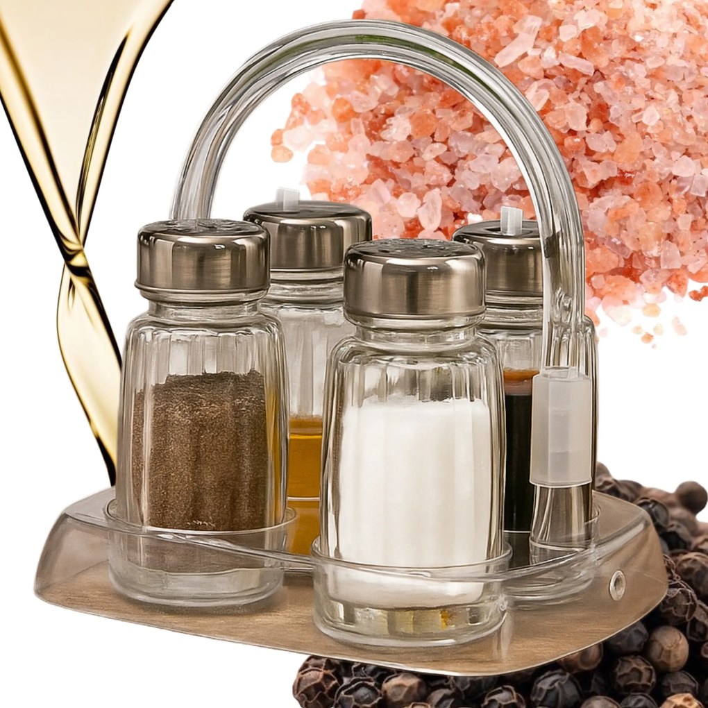 Practic Só-borsszóró Folyadék Kosár Szett 4 Db Fűszertartó