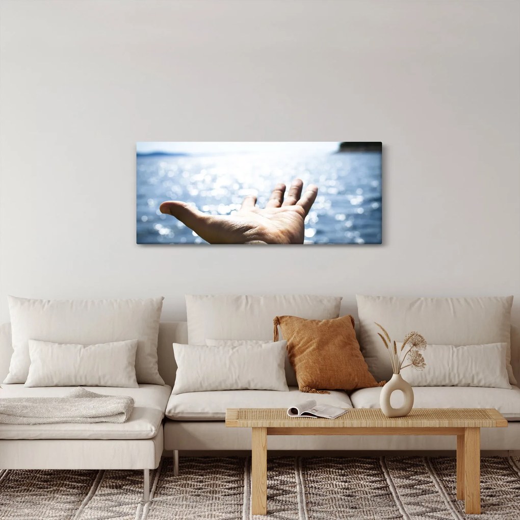 Nyitott tenyerek képe (120x50 cm)