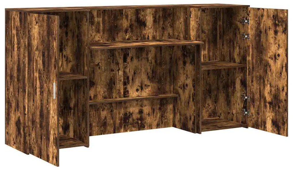 recepciós pult füstös tölgy 200x50x103,5 cm szerelt fa