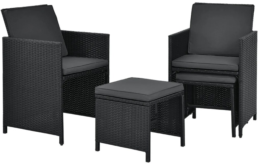 Juskys Baracoa L kerti rattan ülőgarnitúra