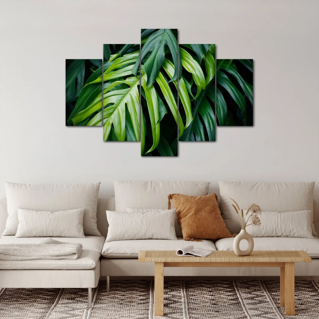 Kép - trópusi levelek (150x105 cm)