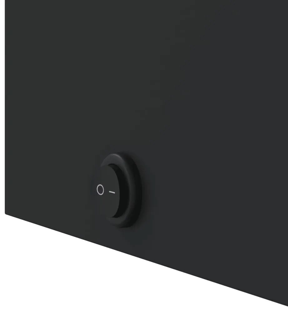 fekete tükrös fürdőszobaszekrény LED-del 45 x 13 x 52 cm