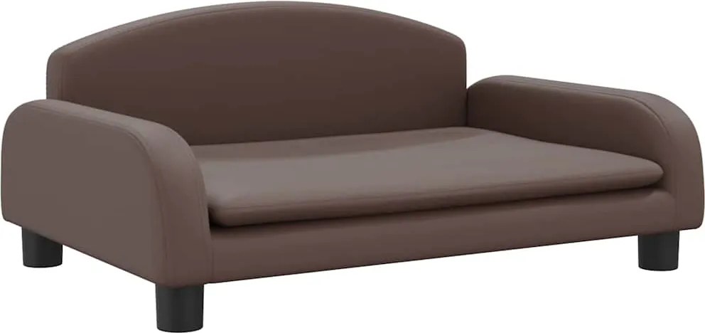 vidaXL barna műbőr kutyaágy 70 x 45 x 30 cm