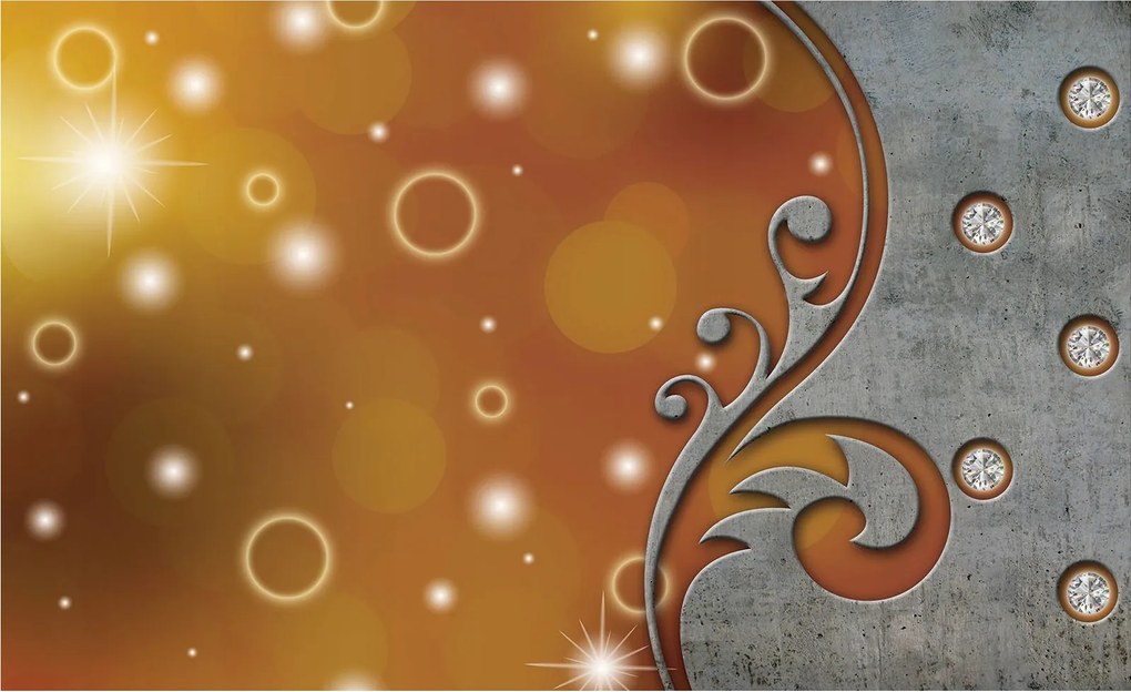 Fotótapéta Kristályok Metál Dísz Elegancia Absztrakt 368x254 +ragasztó