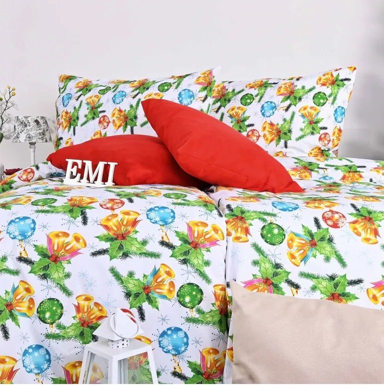 EMI Rothenburg karácsonyi pamut ágyneműhuzat, A standard egyszemélyes ágy szett tartalma: 1x 140x200 + 1x 70x90