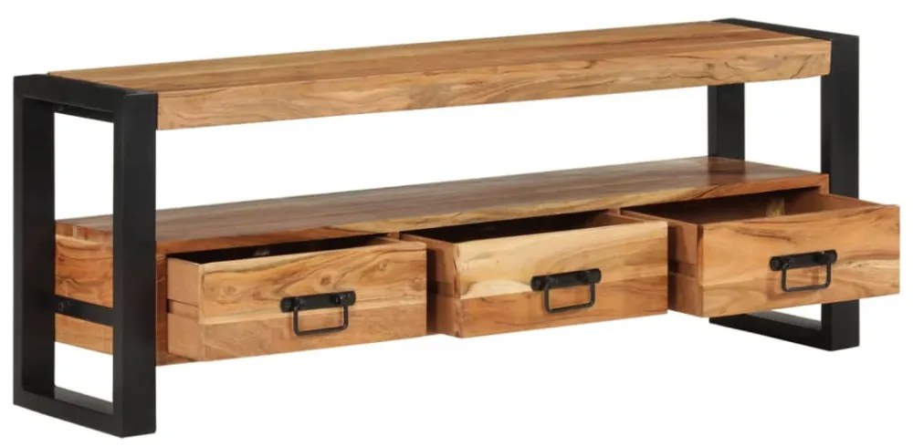 tömör akácfa TV-szekrény 120 x 30 x 45 cm