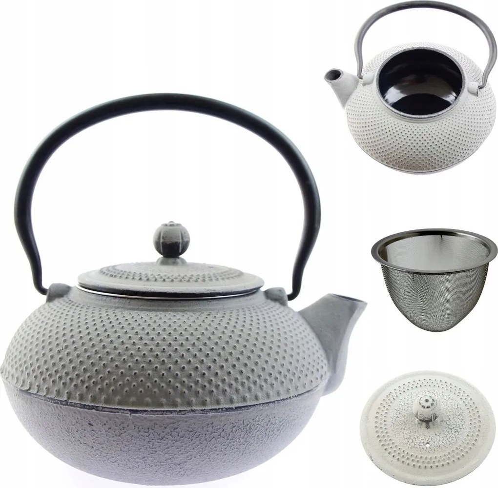 Öntöttvas Teáskanna Szürke 1.5 L Tea- És Gyógynövényszűrővel