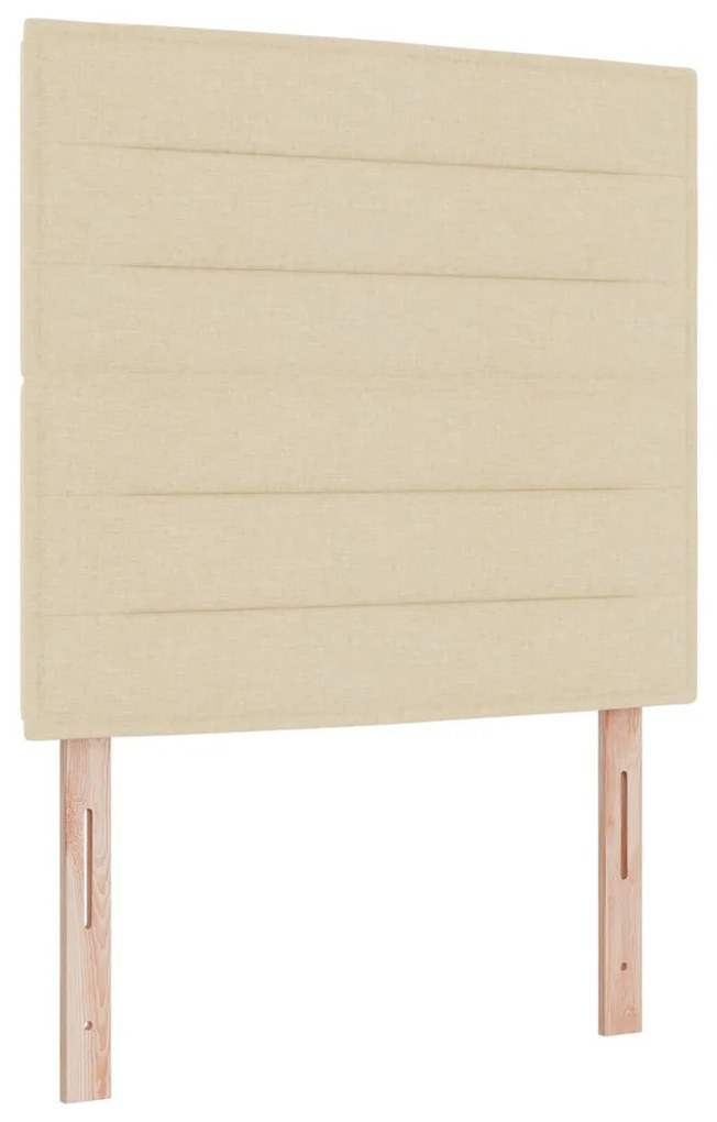 Box Spring Ágy Matraccal Krém Egyszemélyes Szövet
