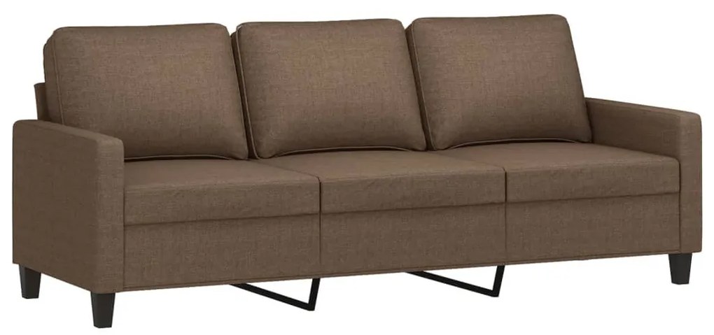 vidaXL 3 személyes barna szövetkanapé 180 cm