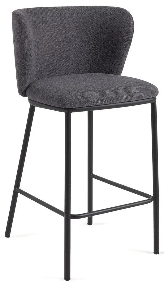 Sötétszürke bárszék (ülésmagasság 65 cm) Ciselia – Kave Home