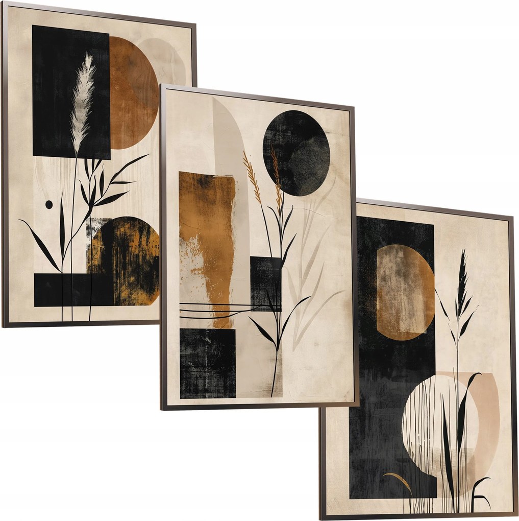 50x40 Képkeret Szett Poszter Keret Japán Stílus Nád Geo Boho