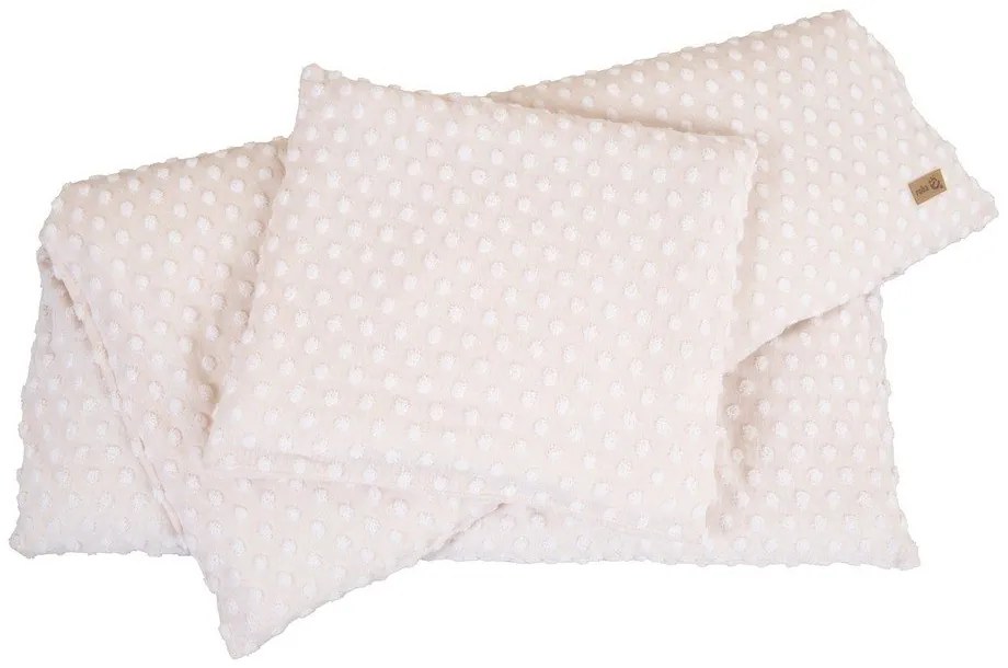 Bézs pamutkeverék gyerek ágyneműhuzat babaágyhoz 80x80 cm Frosty Almond – Roba