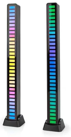 Nedis GALDP110BK - 2x LED RGB asztali lámpa, tölthető, 250 mAh