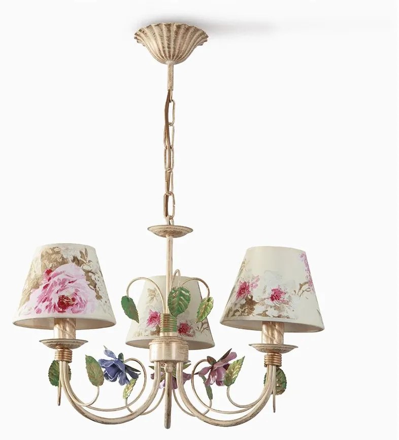 Csillár láncon CAMELLIA 3xE14/40W/230V rózsaszín