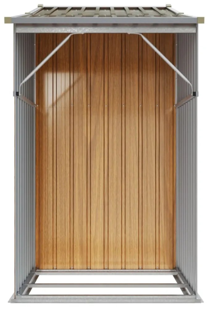 barna horganyzott acél kerti fészer 277x93x179 cm