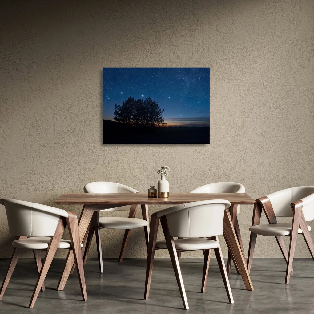 A fák éjjel képe (üvegen) (70x50 cm)