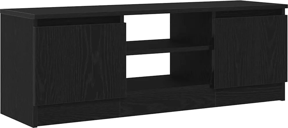 vidaXL fekete tölgy színű szerelt fa TV-szekrény 102x30x36 cm