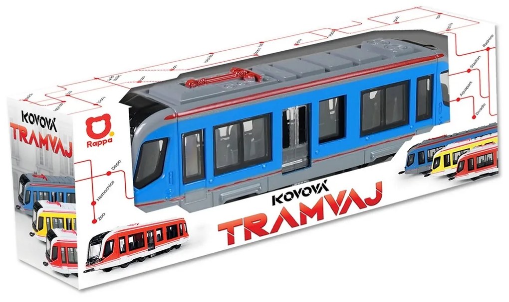 Rappa fém villamos kék, 20 cm