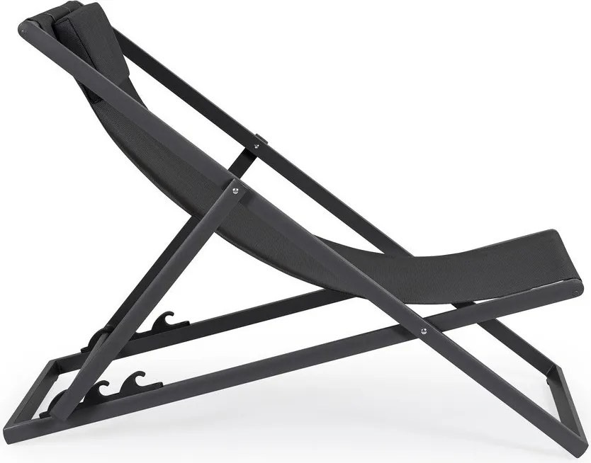 Antracitszürke fém kerti napozóágy Taylor – Bizzotto