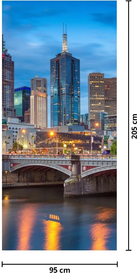 Fotótapéta ajtóra - Melbourne város (95x205cm)