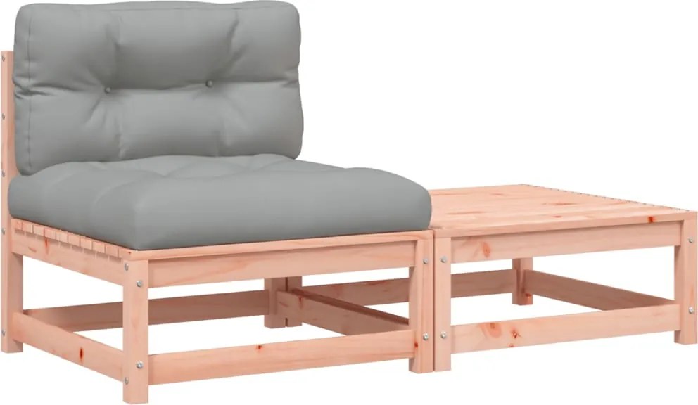 vidaXL kerti karfa nélküli kanapé párnával és lábtartóval