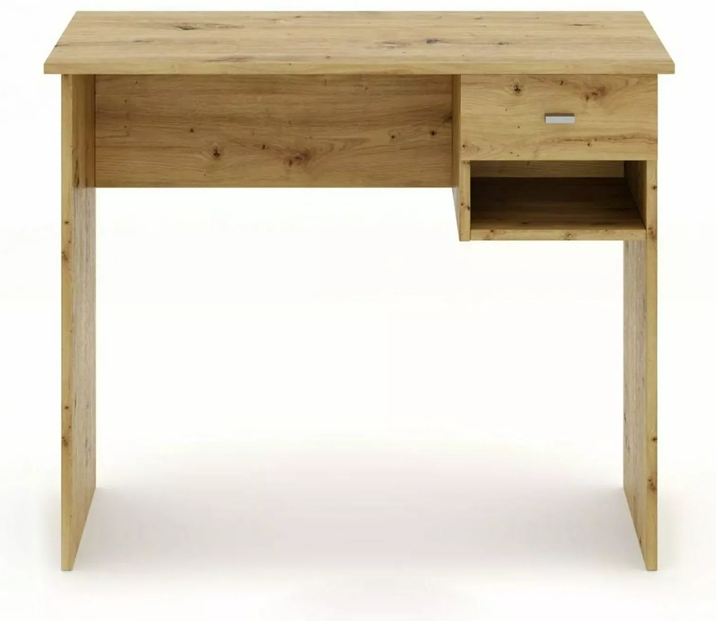 Íróasztal tölgy artisan dekorációs lappal B-011