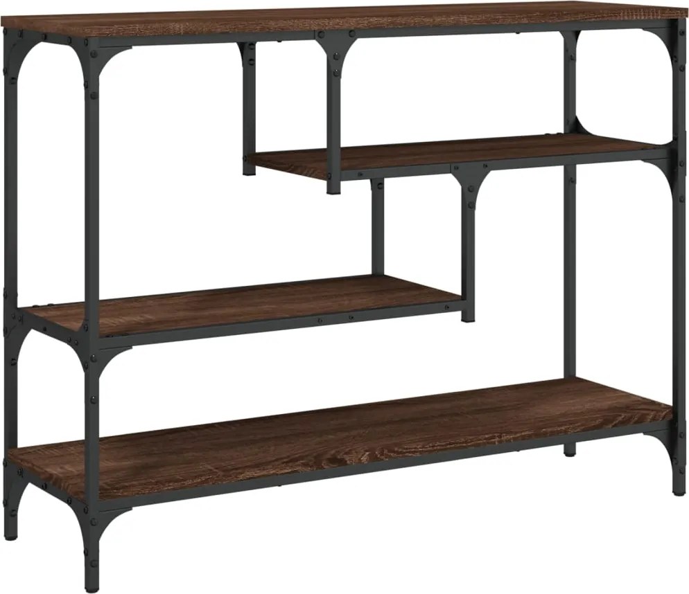 vidaXL barna tölgyszínű szerelt fa tálalóasztal 100x30x75 cm